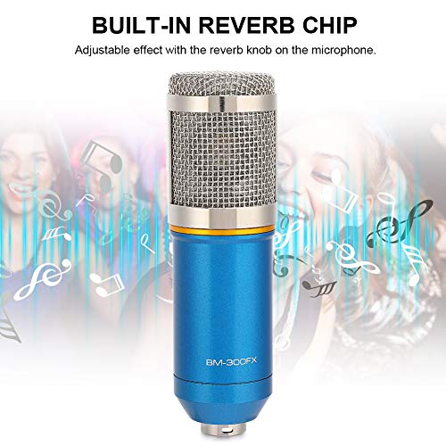 Xinwoer Micrófono, 3.5 mm Esponja a Prueba de Viento chapada en Oro Reverberación incorporada Controlador de micrófono de Mano Gratis para computadora Condensador Transmisión en Vivo Karaoke