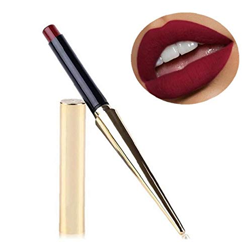 XKJFZ 1pc Barra De Labios Mate Impermeable Y Dura Más Tiempo Bala Belleza del Lápiz Labial Lip Cosmética Hidratante Diseño Satin Pintalabios Brillante Regalo para Las Mujeres Niñas (04)
