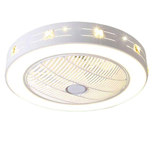 XMYX Ventilador de Techo con Luz y Mando a Distancia Ventilador Silencioso Lámpara de Techo LED Regulable Moderna Ventilador Invisible Cuarto de Estar Dormitorio Guardería Plafón Fan, 72W, 59 cm