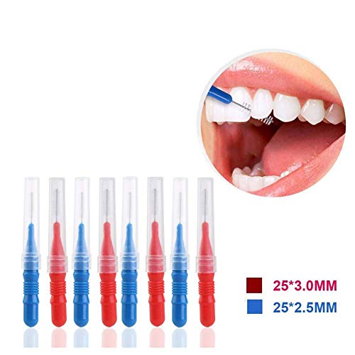 Xrten 50pcs Palillos de Limpieza interproximal, Cepillo interdental palillo de Dientes Entre el Cepillo del Cepillo del Diente