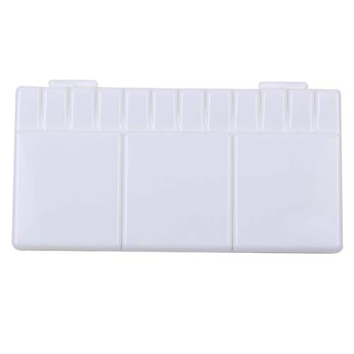 Xrten Paletas de Pintura de Plástico vacia Plegable con 33 Compartimentos para Pintura Acuarela, Blanco