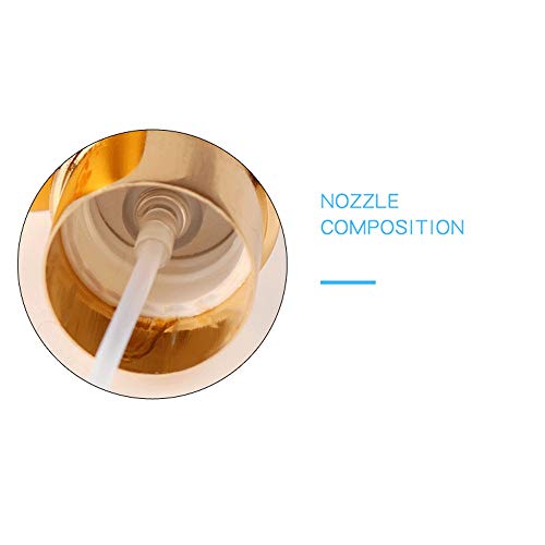 XWSH Caliente de la Venta 5ml Mini portátil de Aluminio for el Recorrido de la Botella de Perfume Recargable con el Aerosol y EmptyCosmetic recipientes con atomizador (Color : Oro)