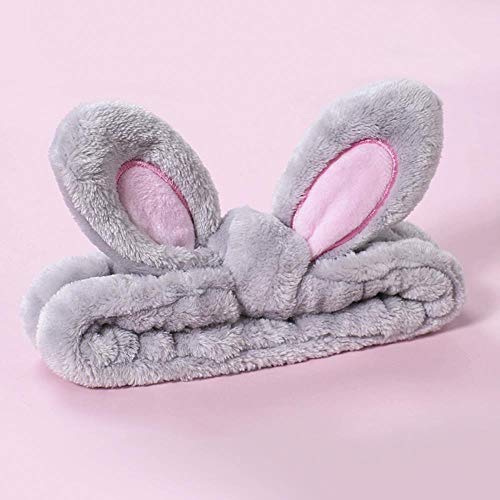 XZY Banda para el Cabello de Felpa Banda para el Cabello elástica Lavado de Cara Maquillaje Maquillaje Orejas de Conejo Arco Tocado Accesorios para el Cabello, FS751-58