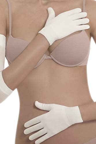 Yaluronica 632 (Marfil) Guantes antiage con ácido hialurónico Tratamiento Antiarrugas para Las Manos