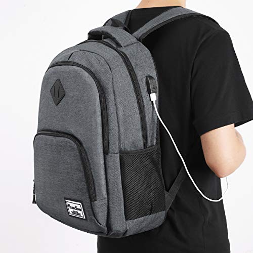 YAMTION Mochilas Escolares Juveniles,Mochila para portátil con Puerto de Carga USB,para Escolar Negocio Trabajo