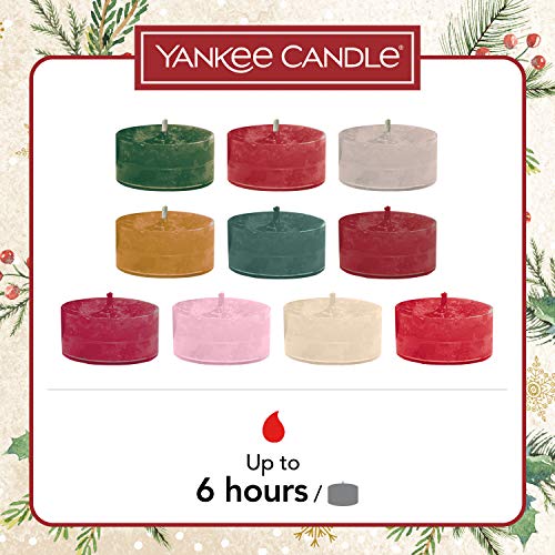 Yankee Candle - Juego de 10 velas aromáticas navideñas y 1 soporte para velas aromáticas de Navidad