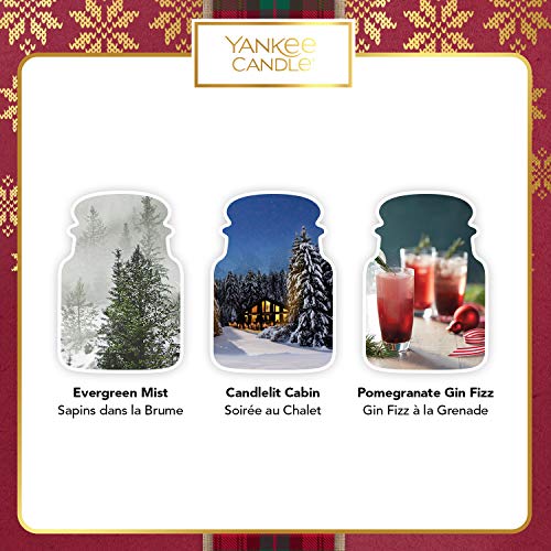 Yankee Candle Set de Regalo con 3 Velas Aromáticas en Tarro Pequeño, Colección Alpine Christmas, Estuche de Regalo Navideño