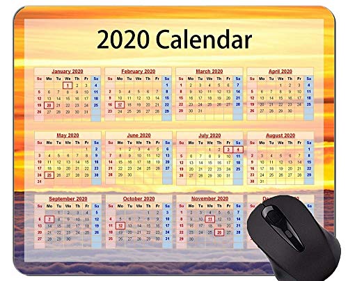 Yanteng 2020 Galaxy Calendar Mouse Pads Personalizados, Encima de Las Nubes Mouse Pads