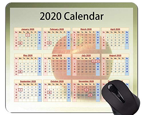 Yanteng Calendario 2020 con Alfombrillas de ratón de Vacaciones Personalizadas, Alfombrillas de ratón temáticas de Fondo de Frutas