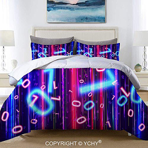 YCHY Proceso de Transferencia de Datos binarios Big Stream 3 PC Juego de Cama con 2 dormitorios Decorativos para el Calentamiento de la casa - 200 x 200 cm