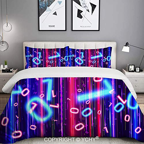 YCHY Proceso de Transferencia de Datos binarios Big Stream 3 PC Juego de Cama con 2 dormitorios Decorativos para el Calentamiento de la casa - 200 x 200 cm