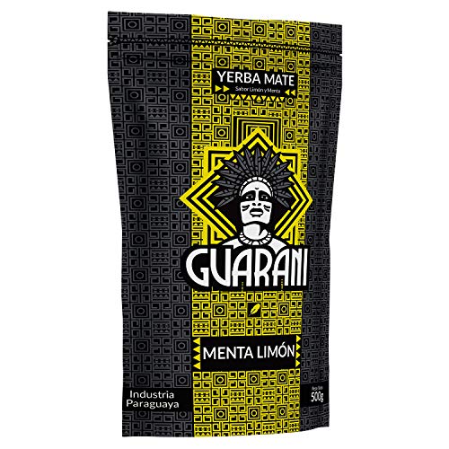 Yerba Mate Guarani Menta Limon 2x500g | Guarani Menta Limon | Yerba Mate de Paraguay | Yerba Mate con Cafeína Natural | Yerba Mate con Hierbas 1000g