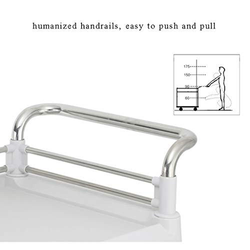 YHDD 3-Tier salón de spa de belleza peluquería del balanceo de la carretilla de la compra, de acero inoxidable médico de la compra YHDD (Size : S(L54*W37*H98cm))
