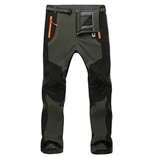 YiLianDa Pantalones de Trekking Softshell Pantalones Impermeables Resistente Pantalones de Escalada