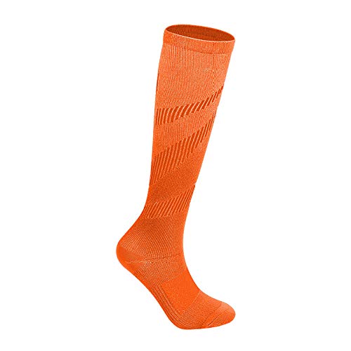 Yinaa Calcetines de Fútbol Calcetines de Compresión Al Aire Libre para Jóvenes Calcetines deportivos Altos Hasta La Rodilla Azul EU 39-45