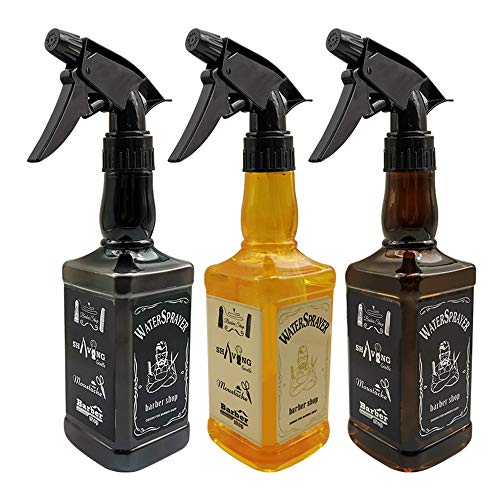 Yingm Rociador Recargable Spray de 450 ml, 3 Unidades de peluquería de Agua disperso Botellas de plástico Botella Planta de la Flor del rociador de Agua Baño de Cocina y Limpieza