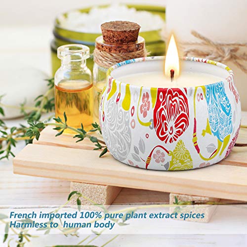 YINUO LIGHT Velas Perfumadas de Regalo, Regalos Originales para Mujer, 100% de Cera de Soja Velas Perfumadas de Lata de Viaje para Aliviar el Estrés, Cumpleaños, Día de San Valentín, Día de La Madre