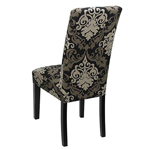 YISUN Fundas de Silla de Comedor en Spandex, Elásticas y Modernas, Extraíbles y Lavables, Fundas de Licra para Sillas Altas 4/6 Piezas Fundas Protectoras para Sillas