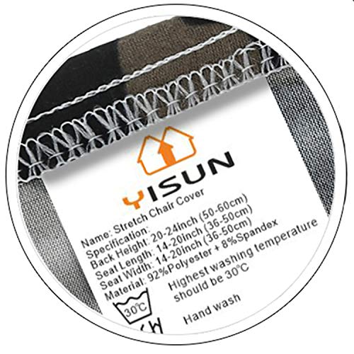YISUN Fundas de Silla de Comedor en Spandex, Elásticas y Modernas, Extraíbles y Lavables, Fundas de Licra para Sillas Altas 4/6 Piezas Fundas Protectoras para Sillas