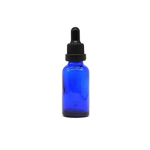 Yizhao Azul Frasco Cuentagotas Cristal 30ml, Botellas Cuentagotas con [Pipeta Cuentagotas Cristal], para Aceite Esencial, Masaje,Fragancia, Aromaterapia, Laboratorio, E-Líquidos - 12Pcs