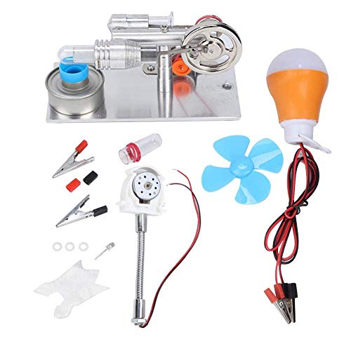 YLLN Modelo en Miniatura del Motor Stirling de, Modelo T del Ventilador del Motor Stirling en Miniatura Generador en Caliente Modelo de enseñanza del Laboratorio de física para educación