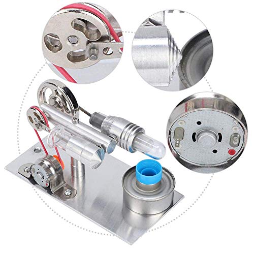 YLLN Modelo en Miniatura del Motor Stirling de, Modelo T del Ventilador del Motor Stirling en Miniatura Generador en Caliente Modelo de enseñanza del Laboratorio de física para educación