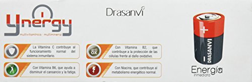 Ynergy Energía Inmediata 20 viales x 15 ml con Maca, Ginseng, Guaraná, Vitaminas y Minerales Drasanvi