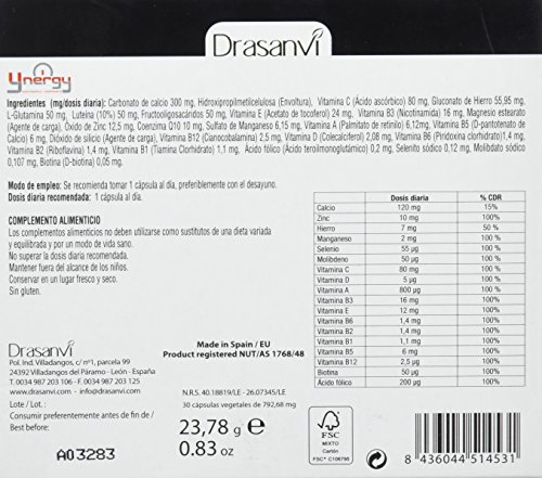 Ynergy Senior +50 36 cápsulas con Vitaminas, Minerales Drasanvi