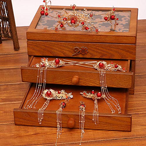 YNYA Tiara Tiara Nupcial Traje Femenino Phoenix Crown Swing Borla Chino joyería de la Boda Vestido de Boda Accesorios de Regalo