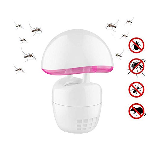 YOLL 2019 Nuevo Hot Mosquito Killer Dormitorio Insecto Trampa Fotocatalizador Mosquito Asesino Lámpara Forma de Seta con Luz LED Las Mujeres Embarazadas niños Pueden Usarlo con Confianza,Pink,1PSC