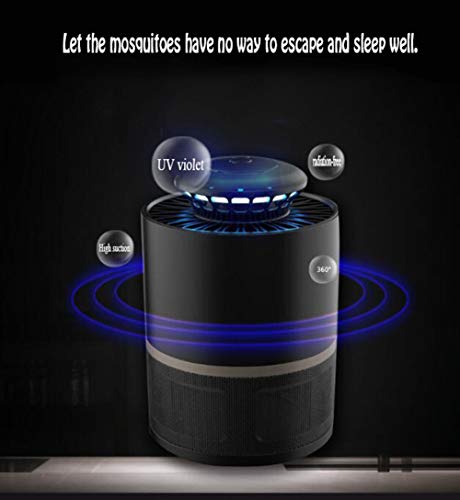 YOLL Nuevo fotocatalizador Repelente de Mosquitos lámpara casera led Mosquito asesin60M2,Sin químicos, sin radiación.Bebé, Las Mujeres Embarazadas Pueden Usarlo con Confianza,Black