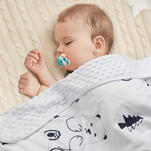 Yoofoss Baby Mantas Bebe Swaddle Wrap Bebé Chica o Baby Boy Mantas Suave y Confortable Saco de Dormir para Niños 75x100cm (Oso)