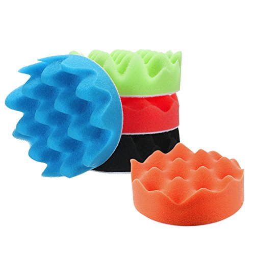 Yosoo Pulido Kit Encerado Esponja Juego Coche Almohadillas Compuesto Auto Coche pulidor + Adaptador M10 Taladro Kit