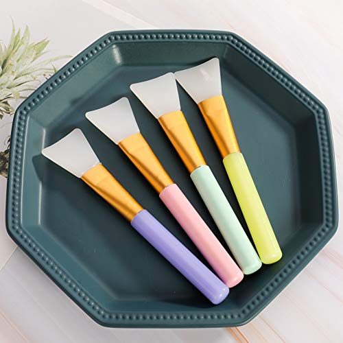 You&Lemon 4 Piezas Cepillos de Mascarilla de Silicona Maquillaje Profesional Herramienta de Máscara Suave Brocha para Coméstico