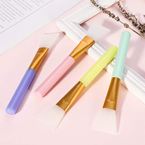 You&Lemon 4 Piezas Cepillos de Mascarilla de Silicona Maquillaje Profesional Herramienta de Máscara Suave Brocha para Coméstico