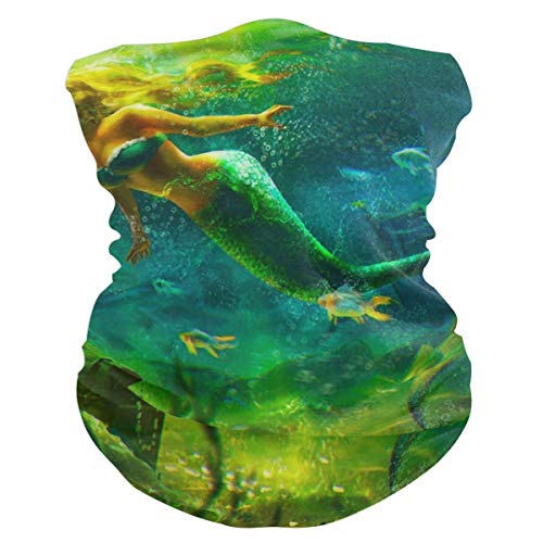 Yuanmeiju Bandana multifuncional, tratamiento facial gratuito de sirenaoration, Colors Bufanda de cuello para adulto unisex interior, 25X50Cm