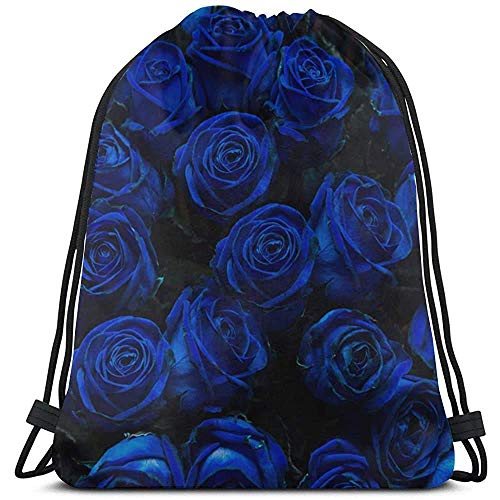 Yuanmeiju Bolsa de cordón para Dibujar,Saco de Gimnasia con cordón,Dark Blue Spring Fragrant Flower Sport Gym Bag Gift String Pull Bags Sport Cinch Pack For Outdoor,Travel,Gym
