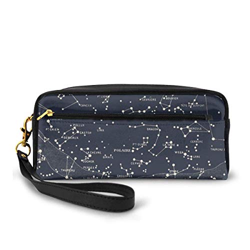 Yuanmeiju Carte Du Ciel I Cosmetic Bag Portable Students Estuche for Girls Women Handbag Purse Make Up Pouch