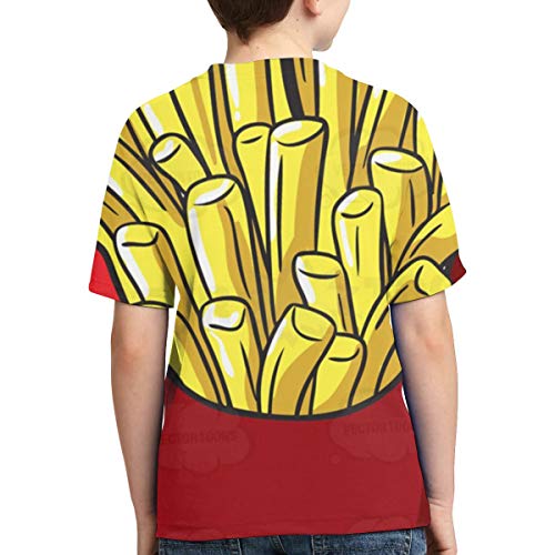 YudoHong Camisetas para niños Chips Camiseta Deportiva para niños, Camisas para Hombres con Corte clásico