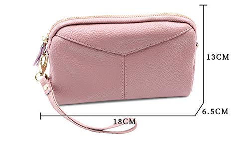 YuJian12 Bolsa de teléfono móvil Billetera Lichi Bolsa de Embrague del patrón del Monedero de Las Mujeres Cremallera Bolsa de la Moneda (Color : Royal Blue)