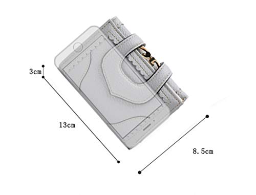 YuJian12 Cartera de Lichi de Moda para Mujer, Billetera de Encaje con Hebilla Cremallera Bolsa de la Moneda (Color : Medium Gray)