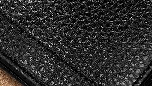 YuJian12 Patrón Monedero Lichi Color sólido Hebilla pequeña Carpeta Cremallera Bolsa de la Moneda (Color : Black)