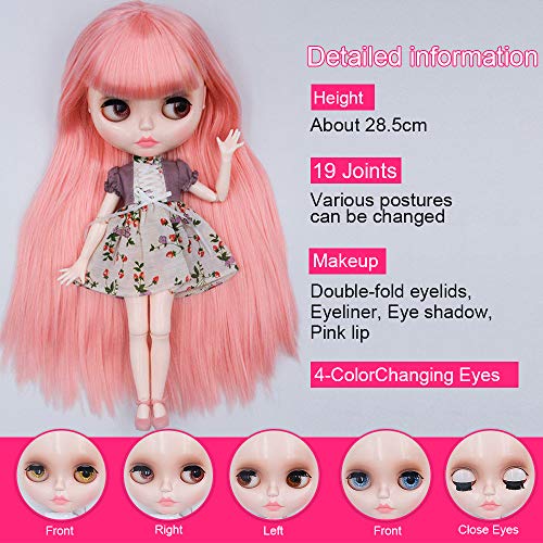 YUMMON el de 12 Pulgadas muñeca Desnuda es Similar a la muñeca del bjd Blyth, muñecos Personalizados se Pueden Cambiar Maquillaje y Vestido de muñecas DIY