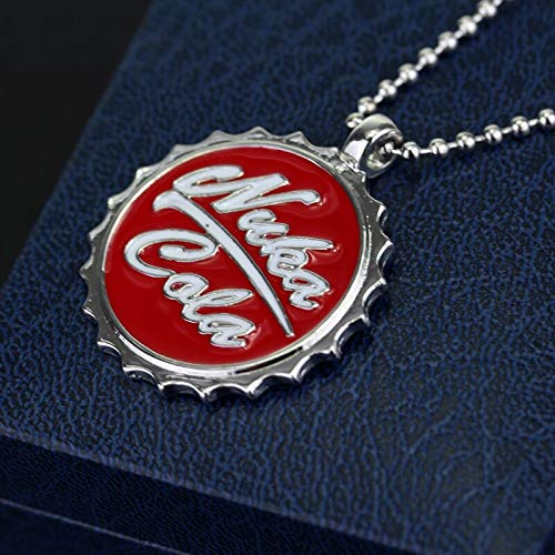 YUNMENG Moda Beer Cap Collares Juego en línea Fallout 3 Adornos de joyería Nuka Cola Bebidas Collares Pendientes Cadena de Cuentas Unisex Colar