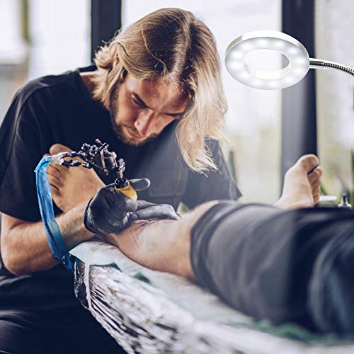 yuyte Lámpara de Belleza de Tatuaje, lámpara de Luces led de Maquillaje de círculo portátil USB para ceja Labio Tatuaje con Clip