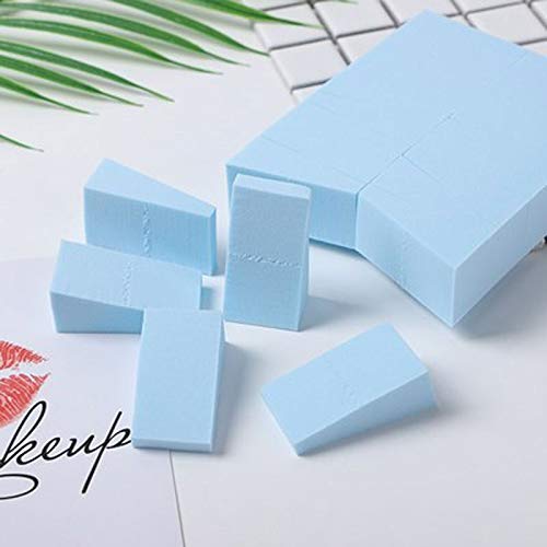 YWAWJ Powder Puffs Maquillaje Lavable Face Powder Puff 24 Piezas Esponja de Maquillaje desechable for Base en Polvo y líquida (Color : Blue)