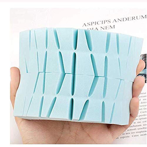 YWAWJ Powder Puffs Maquillaje Lavable Face Powder Puff 24 Piezas Esponja de Maquillaje desechable for Base en Polvo y líquida (Color : Blue)