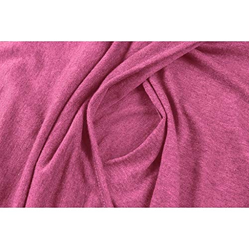 YWLINK Ocio Y Confort Verano Color SóLido Cuello Redondo Mujeres Maternidad Manga Corta Lactancia Bebé Lactancia Camiseta Embarazadas Tops Gris Rojo S-XXL