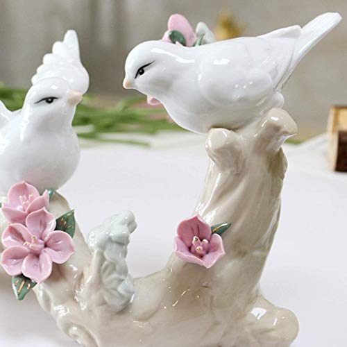 YXB Baratijas Accesorios para el hogar Adornos de cerámica Regalo Decorativo para el hogar Sala de Estar Escultura Combinación Cerámica Decoración de Escritorio Creativa Sala de Bodas Muebles PE