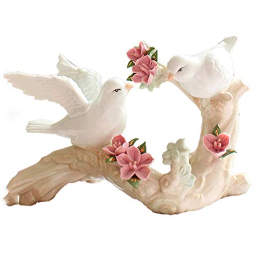 YXB Baratijas Accesorios para el hogar Adornos de cerámica Regalo Decorativo para el hogar Sala de Estar Escultura Combinación Cerámica Decoración de Escritorio Creativa Sala de Bodas Muebles PE